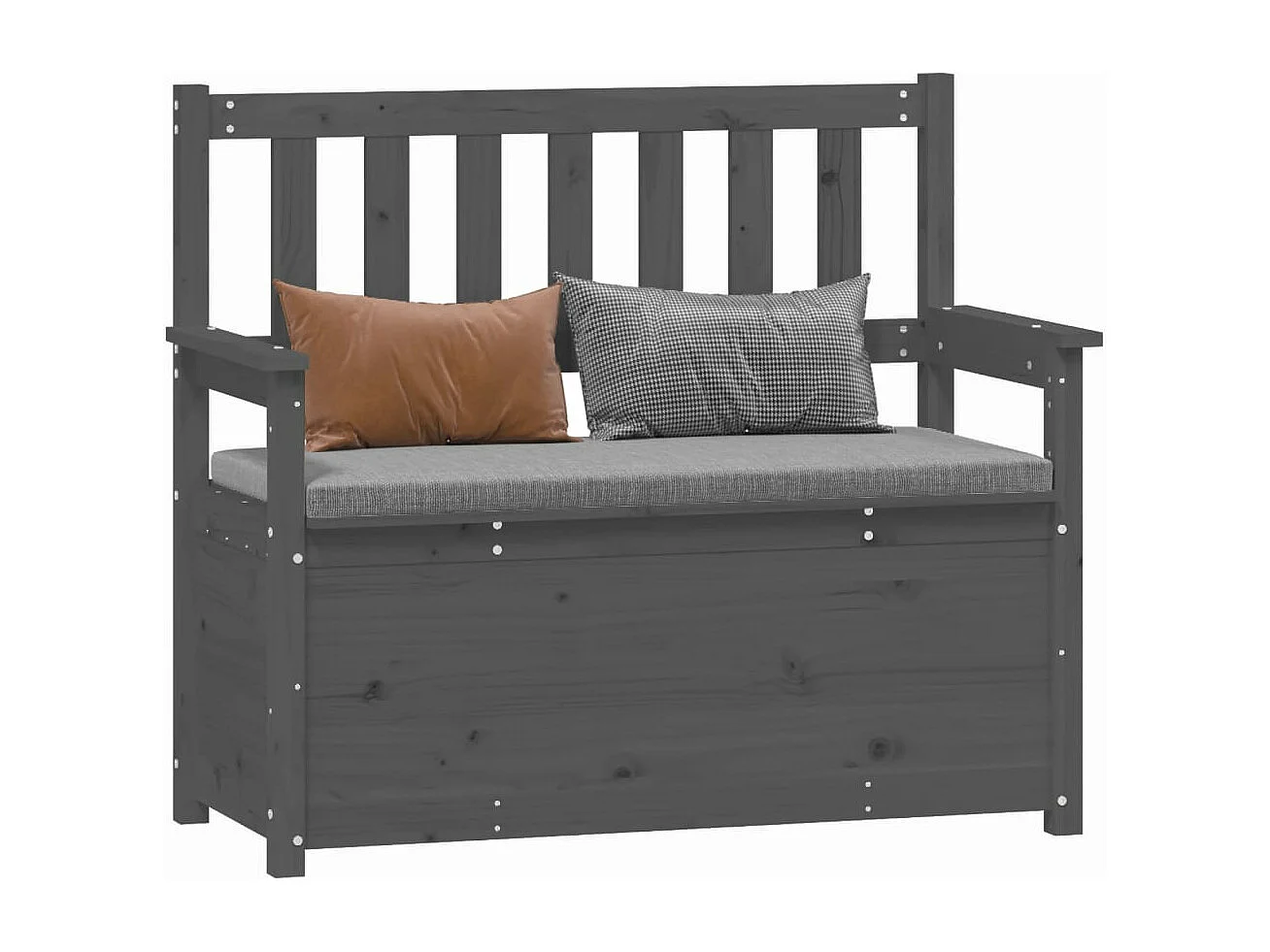 Banc Gris 112,5x51,5x96,5 cm Bois de pin massif REO83086