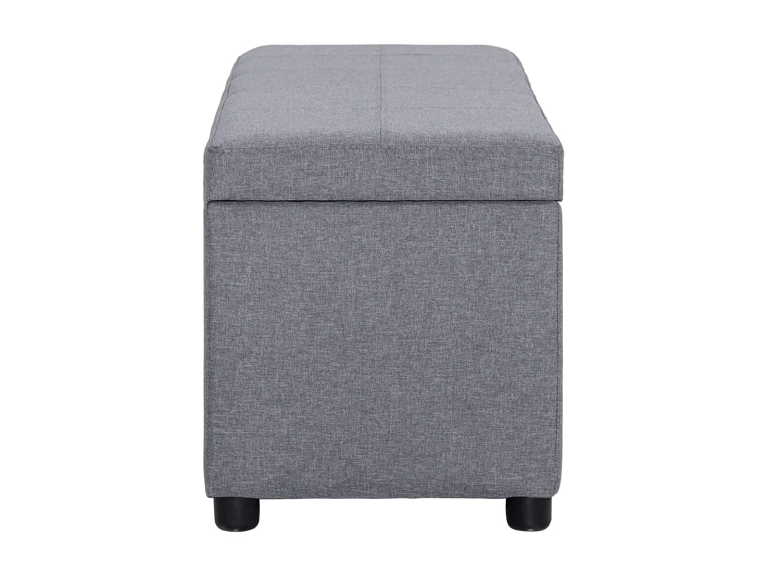 Banc avec compartiment de rangement 116 cm Gris clair Polyester REO88736