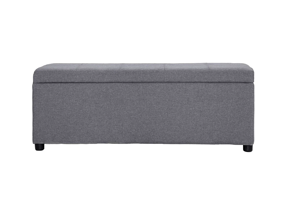 Banc avec compartiment de rangement 116 cm Gris clair Polyester REO88736
