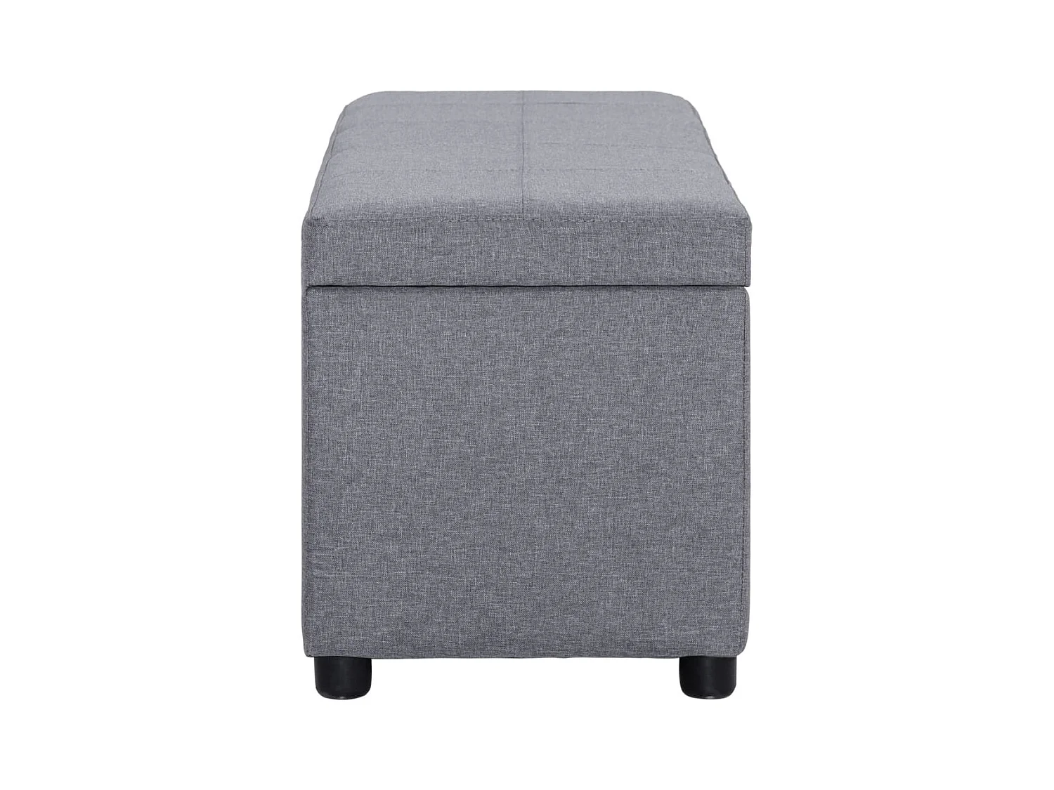 Banc avec compartiment de rangement 116 cm Gris clair Polyester REO88736