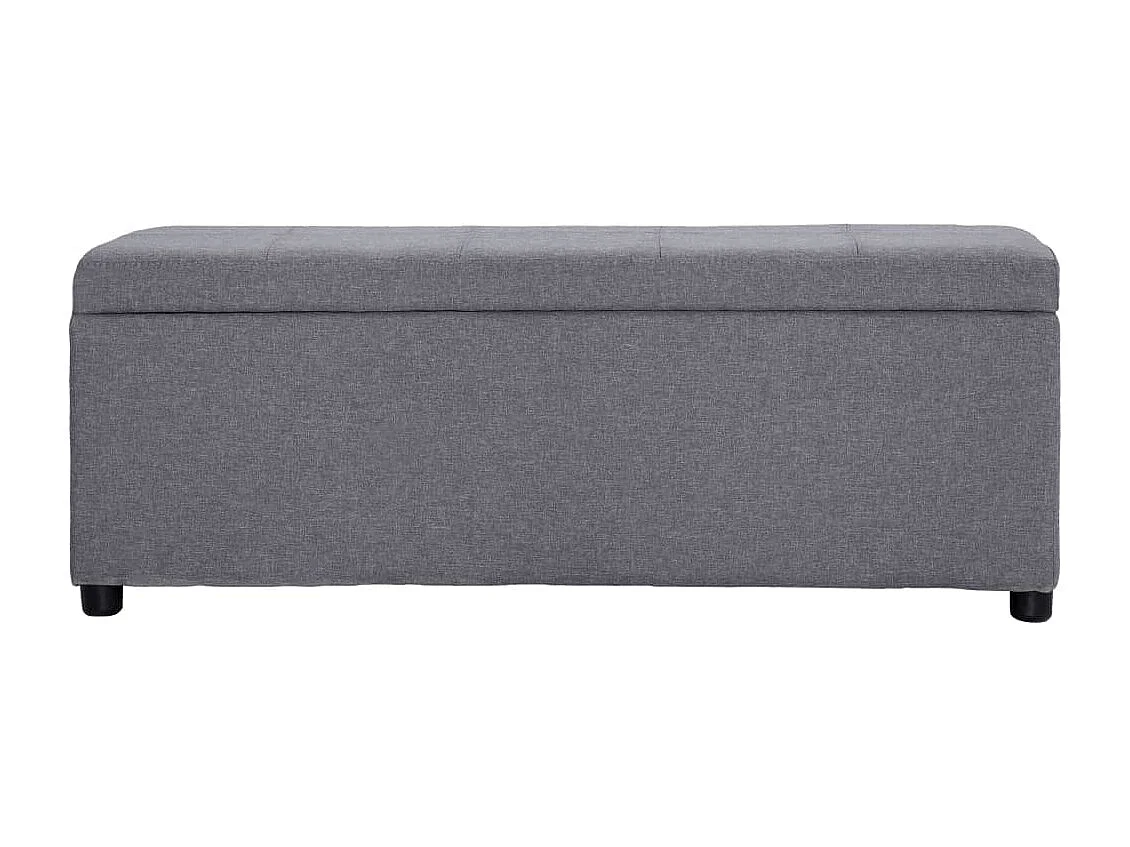 Banc avec compartiment de rangement 116 cm Gris clair Polyester REO88736