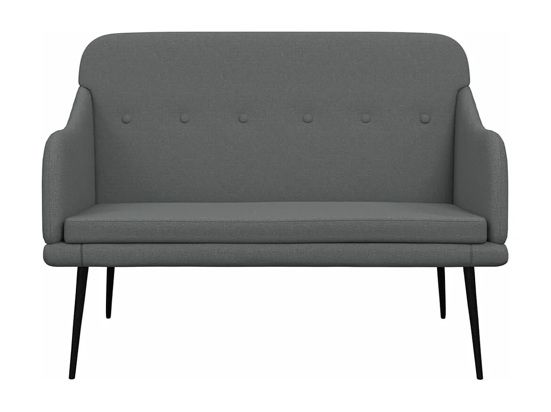 Bankje 110x76x80 cm stof donkergrijs NL718202