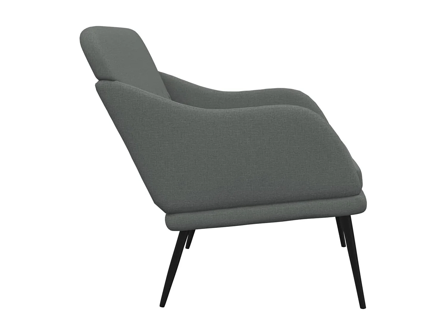 Bankje 110x76x80 cm stof donkergrijs NL718202