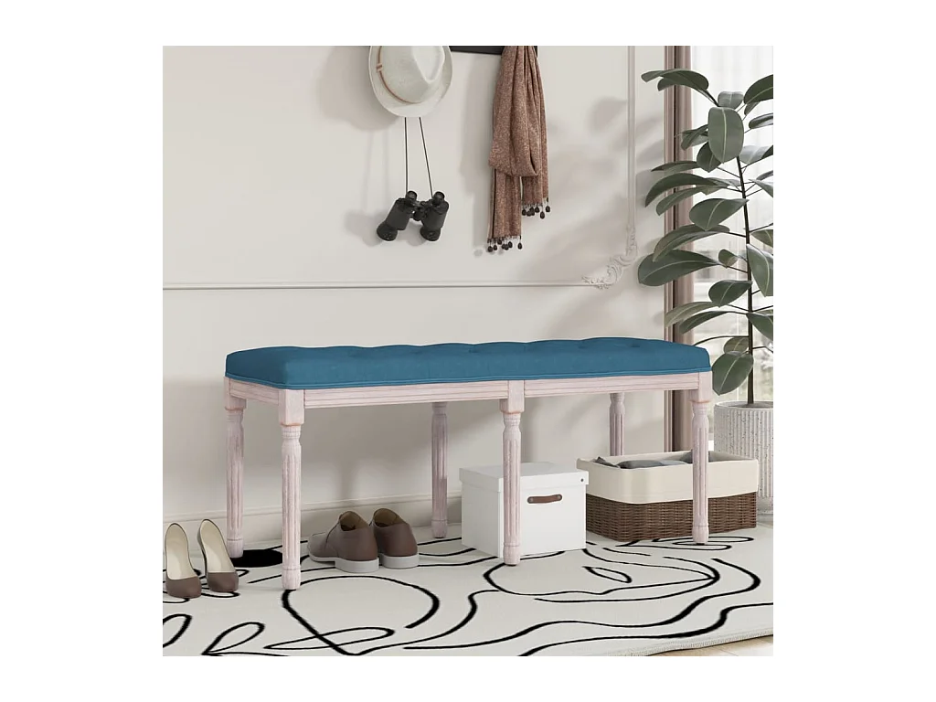 Bankje 110x40x49 cm fluweel blauw NL640258