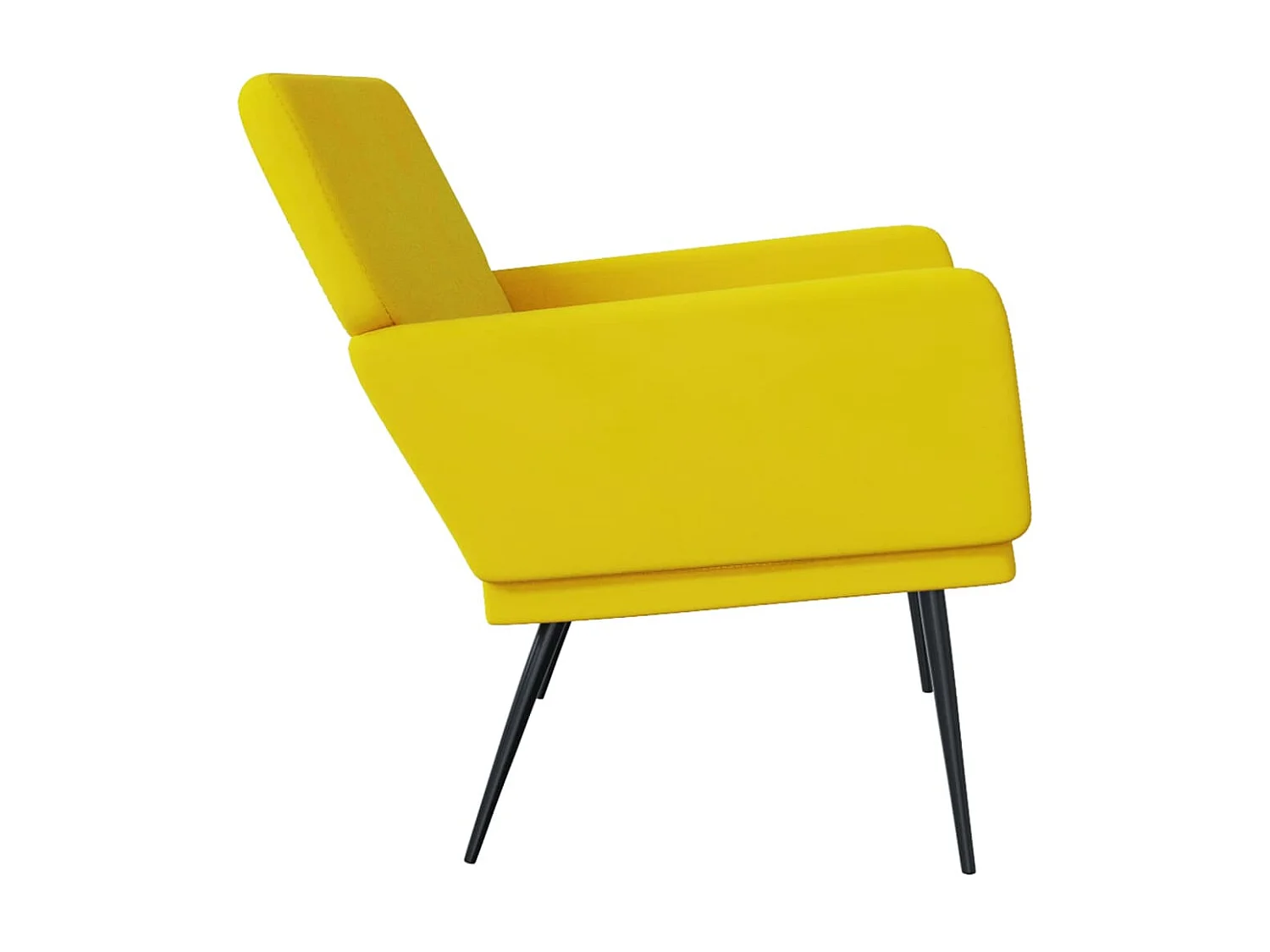 Banc Jaune 108x79x79 cm Velours REO71116