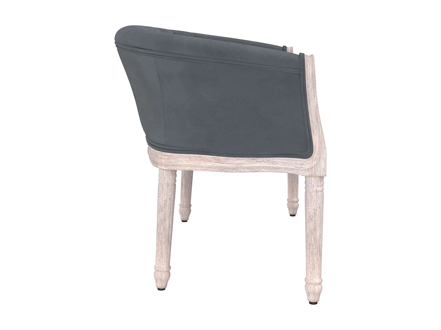 Bankje 98x56x69 cm fluweel donkergrijs NL335233