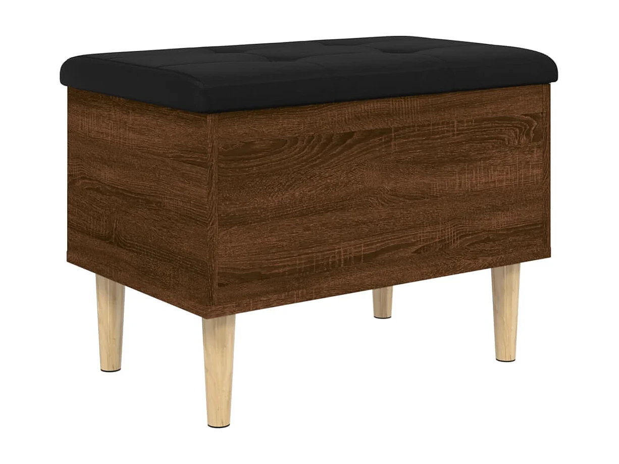 Banc de rangement chêne marron 62x42x46 cm bois d'ingénierie REO76854