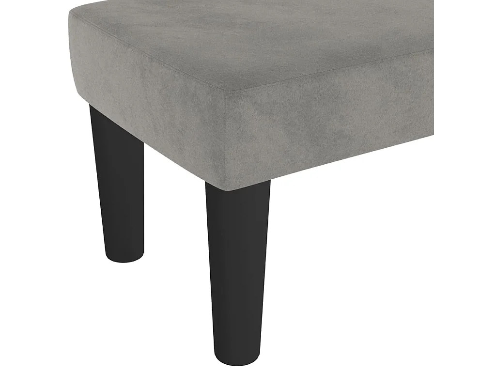 Banc Gris clair 70x30x30 cm Velours REO71179