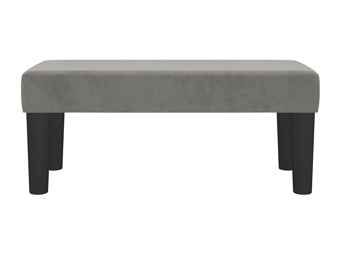 Banc Gris clair 70x30x30 cm Velours REO71179