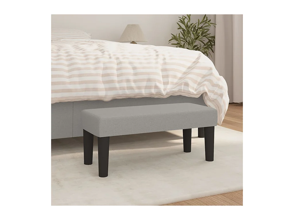 Banc Gris clair 70x30x30 cm Tissu REO61812