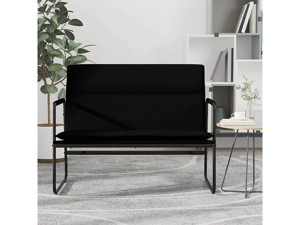 Bankje 100x64x80 cm stof zwart NL300512