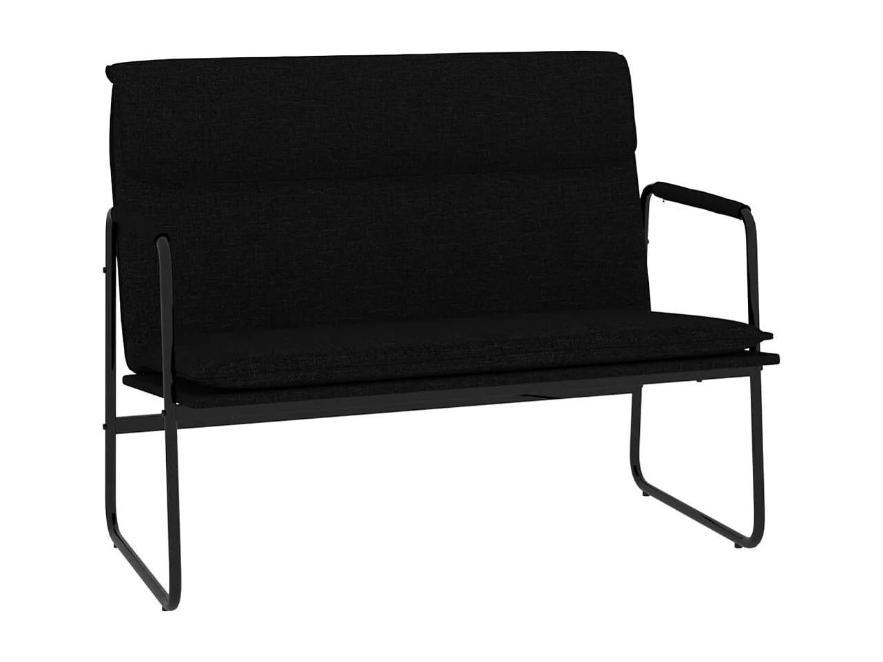 Bankje 100x64x80 cm stof zwart NL300512