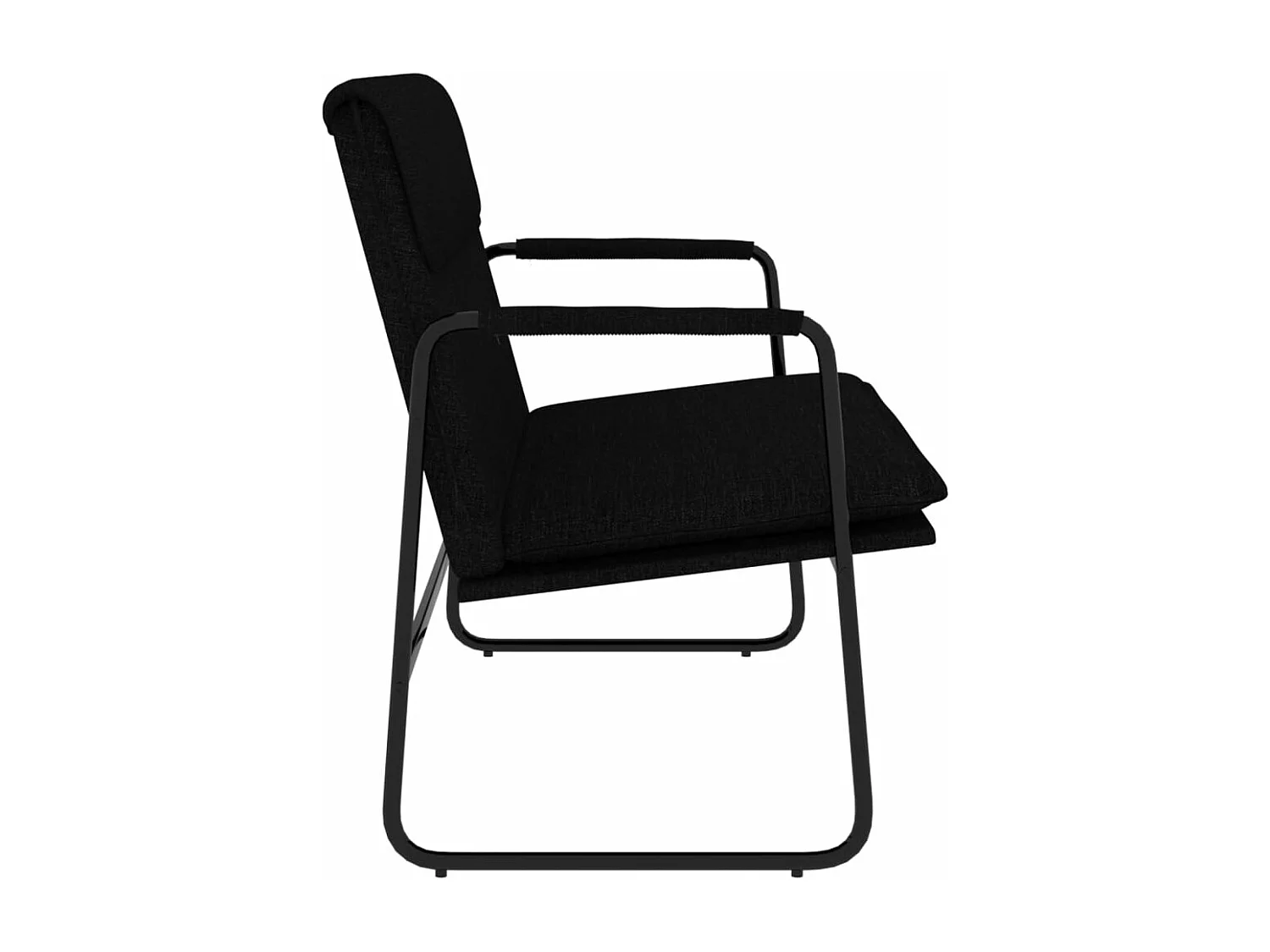 Bankje 100x64x80 cm stof zwart NL300512