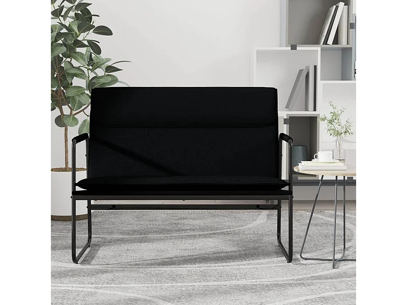 Bankje 100x64x80 cm stof zwart NL300512