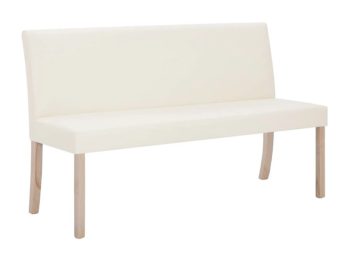 Banc 139,5 cm Crème Similicuir REO31845