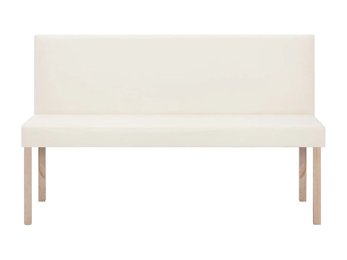 Banc 139,5 cm Crème Similicuir REO31845