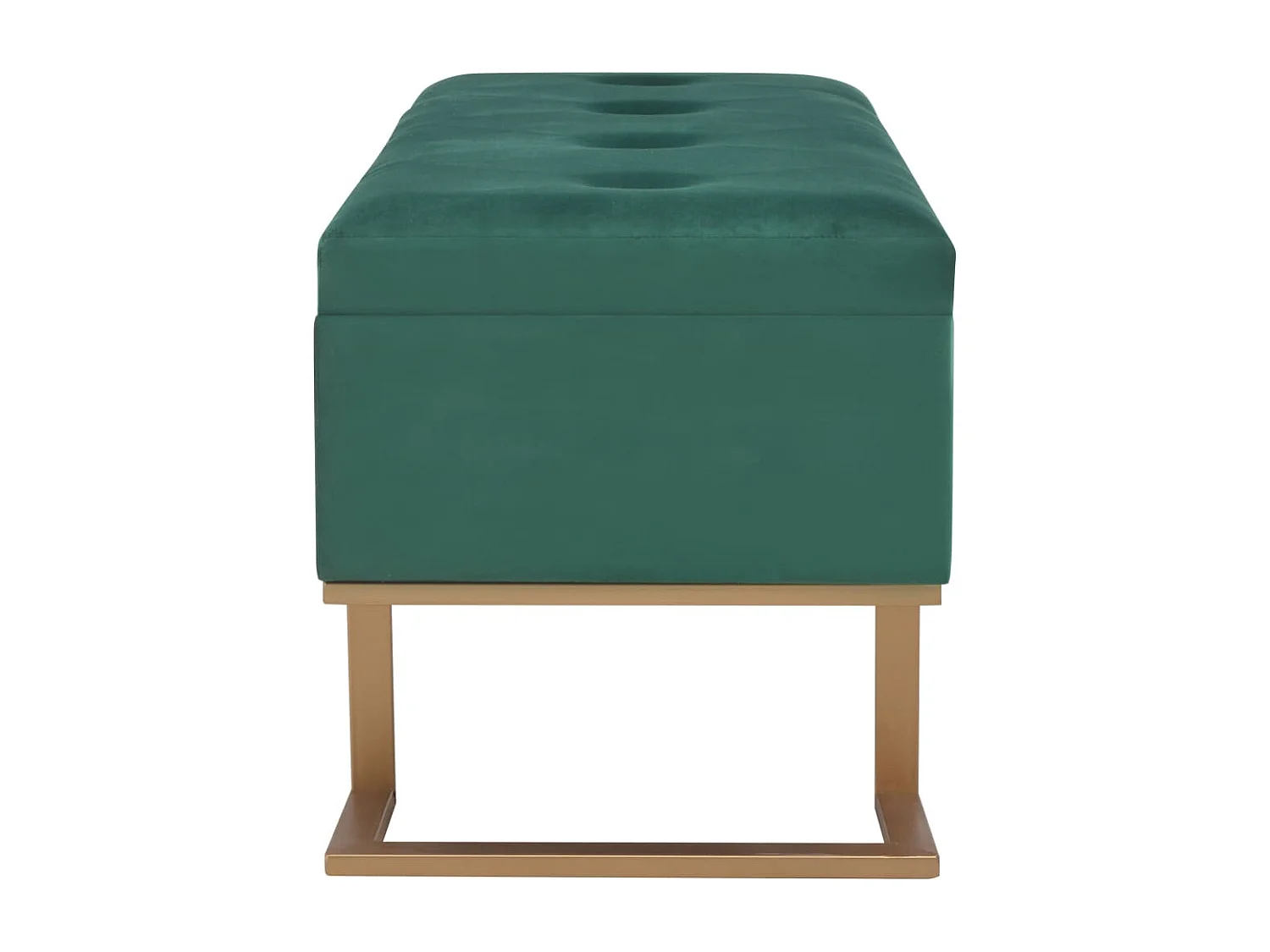 Banco con compartimento 105 cm verde de terciopelo ES481645