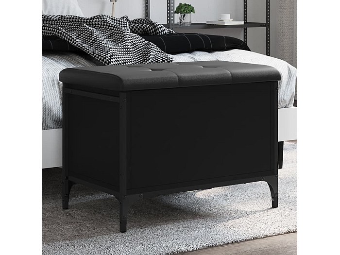 Banc de rangement chêne sonoma 62x42x45 bois d'ingénierie | Leroy Merlin