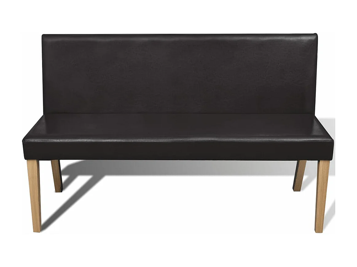 Banc 139,5 cm Marron foncé Similicuir REO74657