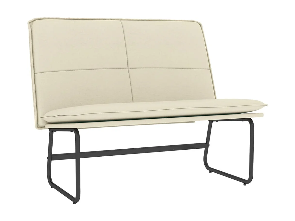 Bankje 100x75x76 cm kunstleer crèmekleurig NL464791