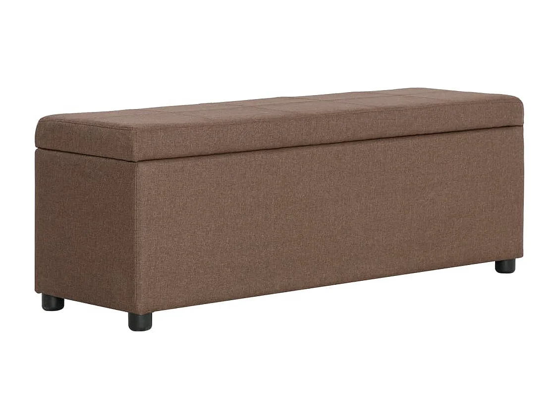 Banc avec compartiment de rangement 116 cm Marron Polyester REO68366