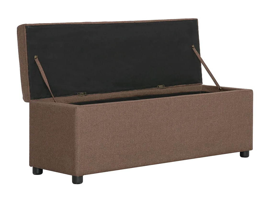 Banc avec compartiment de rangement 116 cm Marron Polyester REO68366