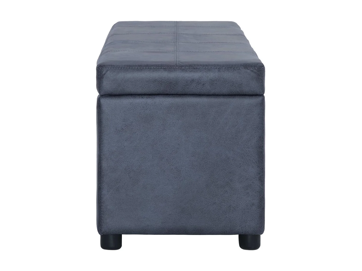 Banc avec compartiment de rangement 116 cm Gris Similicuir daim REO41425