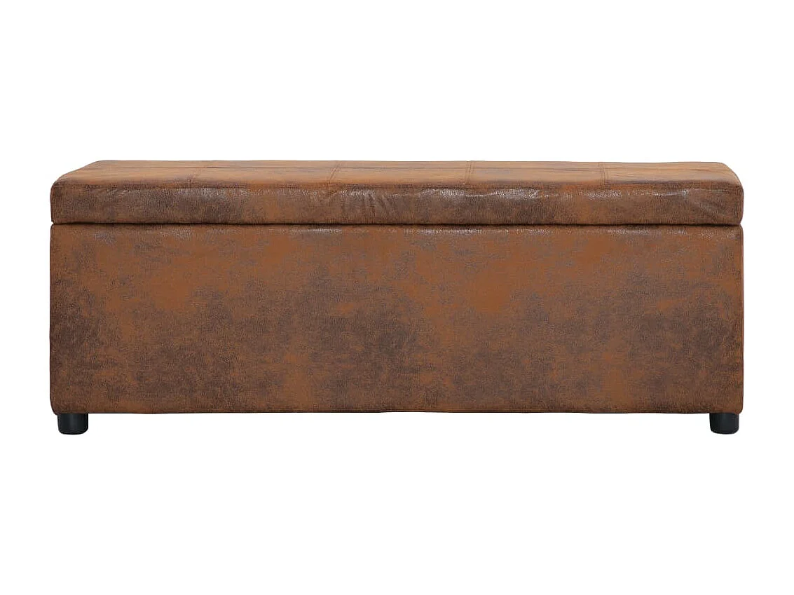 Banc avec compartiment de rangement 116 cm Marron Similicuir REO59431