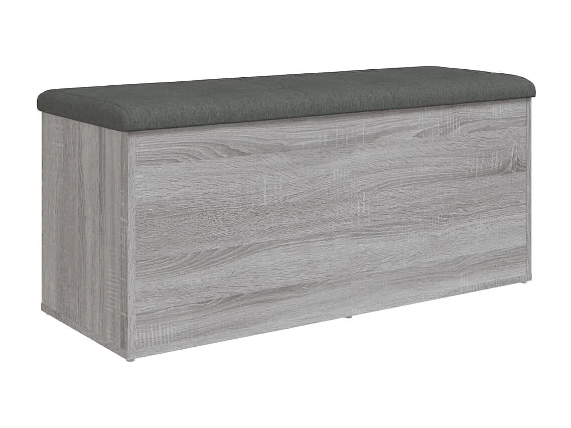 Opbergbankje 102x42x45 cm bewerkt hout grijs sonoma eikenkleur BE159094