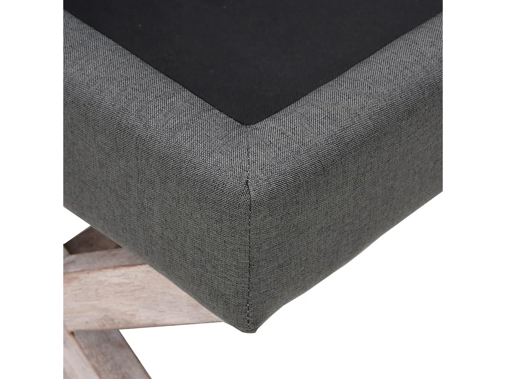 Taburete con almacenaje tela gris oscuro 110x45x49 cm ES293825