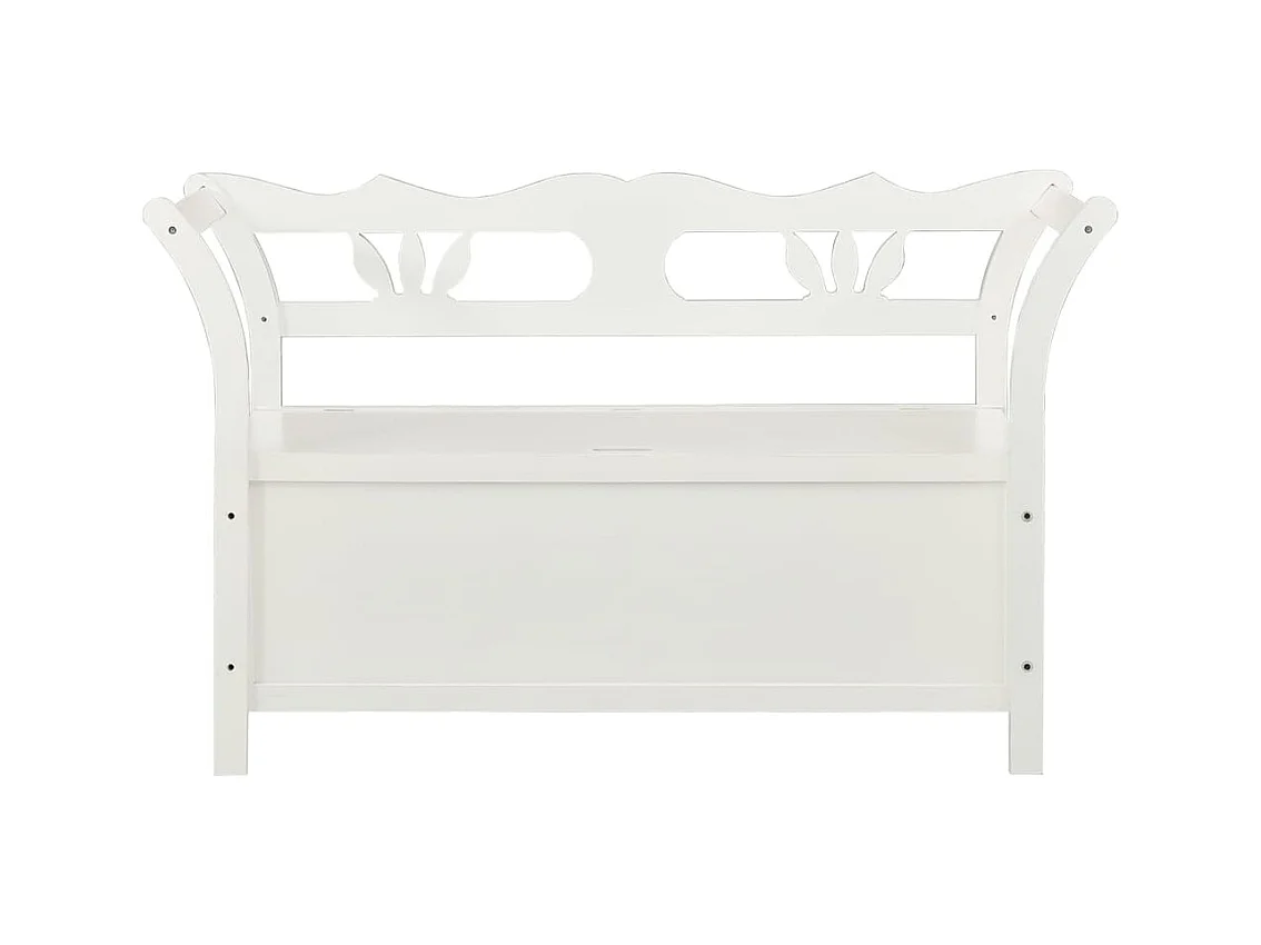 Banc Blanc 107x45x75,5 cm Bois de sapin solide REO62430