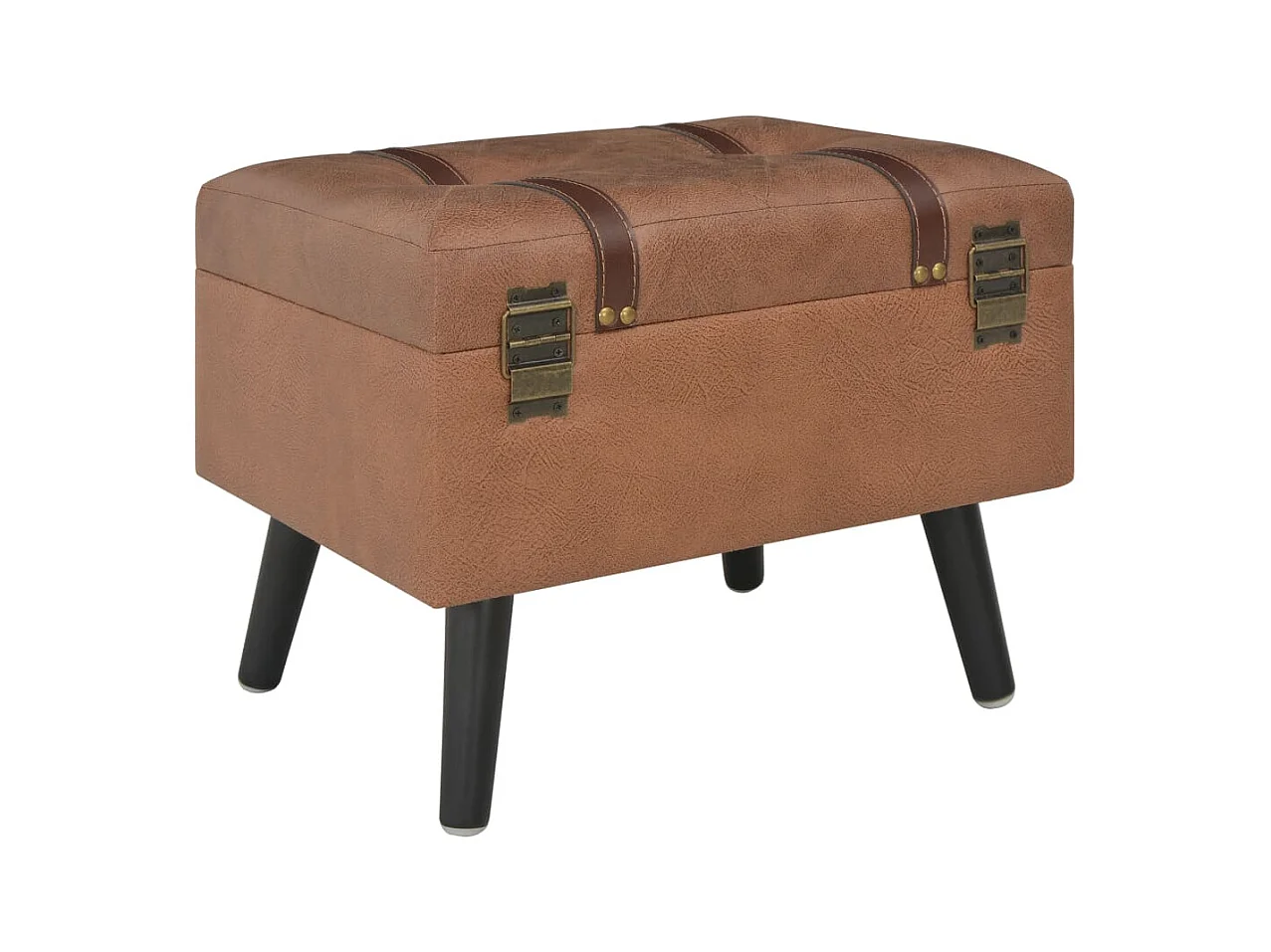 Opbergkruk 40 cm kunstleer bruin NL650122