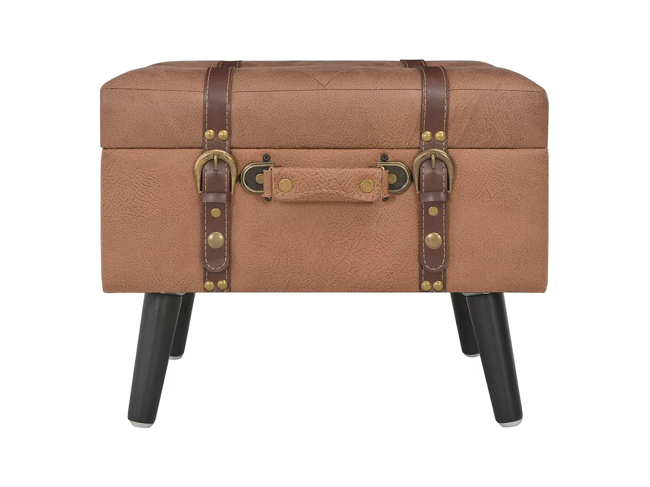 Opbergkruk 40 cm kunstleer bruin NL650122