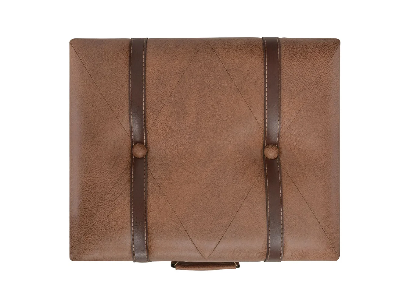 Opbergkruk 40 cm kunstleer bruin NL650122