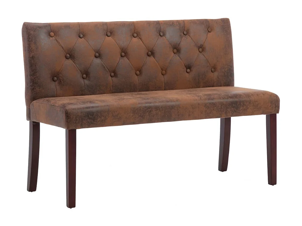 Banc 120 cm Marron Similicuir daim REO17169