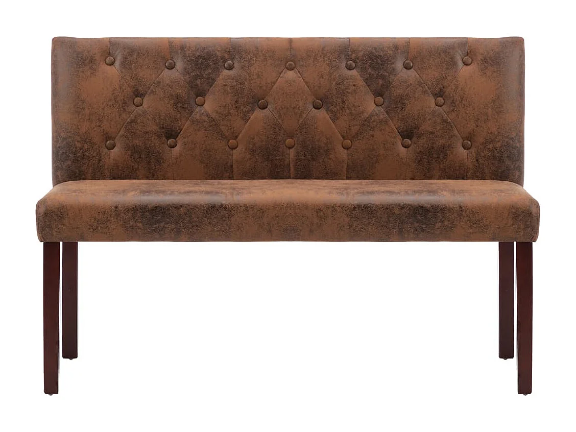 Banc 120 cm Marron Similicuir daim REO17169