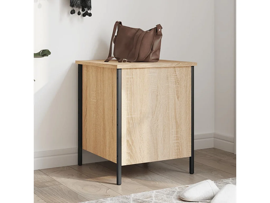 Banco arrumação 40x42,5x50 cm derivados madeira carvalho sonoma PT736595