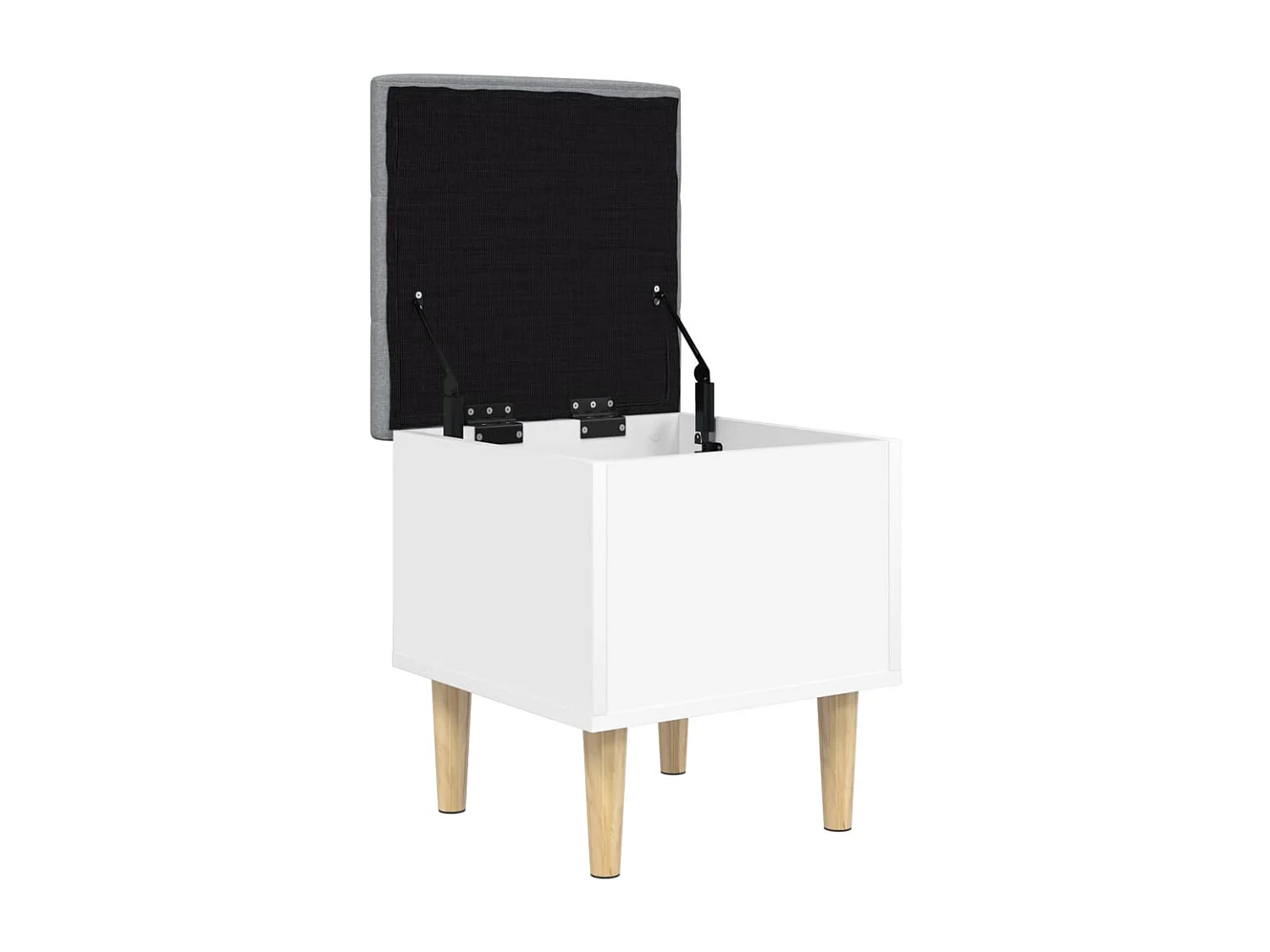 Banc de rangement blanc 42x42x46 cm bois d'ingénierie REO66998