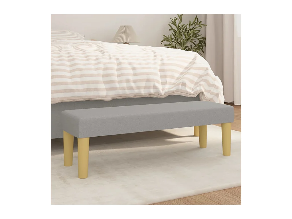 Banc Gris clair 100x30x30 cm Tissu REO96717