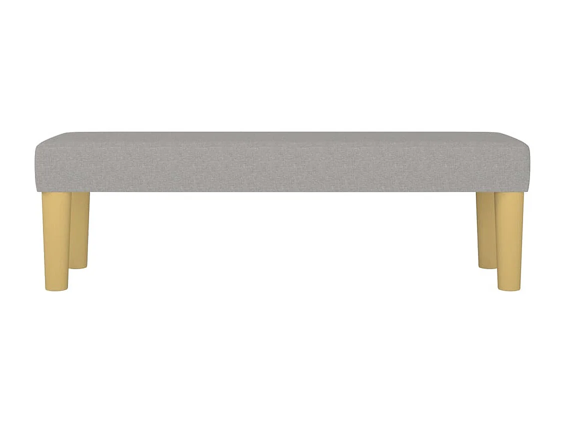 Bankje 100x30x30 cm stof lichtgrijs NL681154
