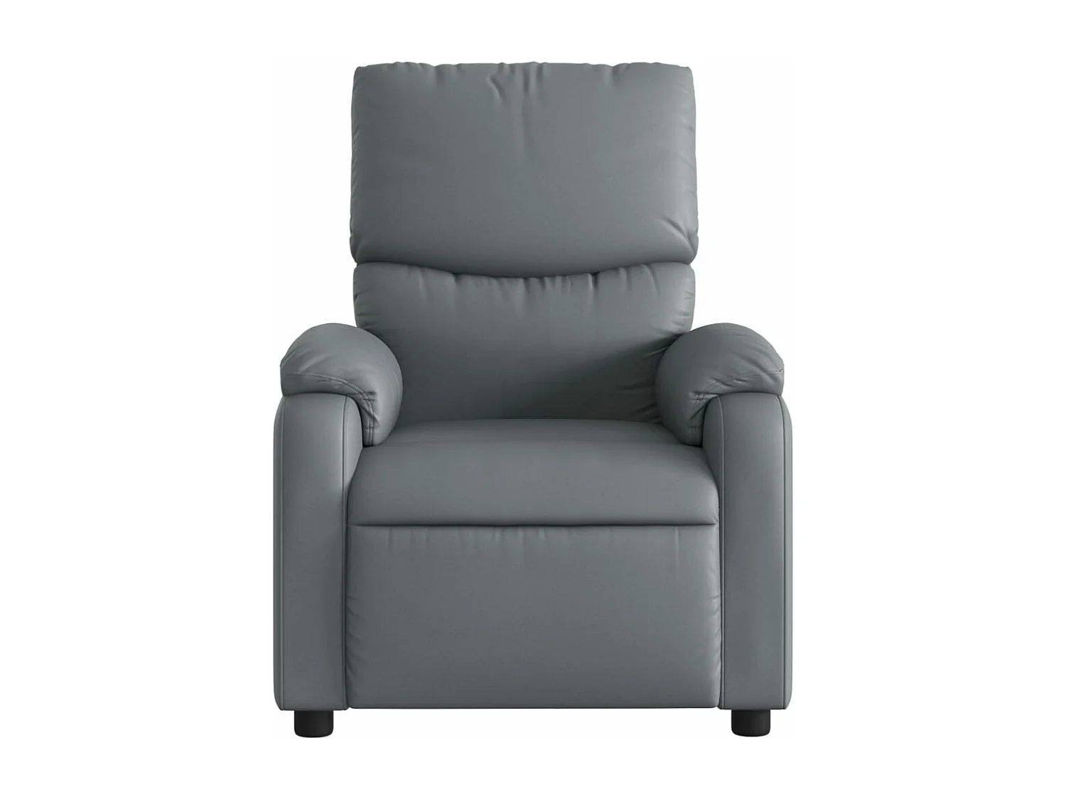 Sillón de masaje reclinable cuero sintético gris YOE71151