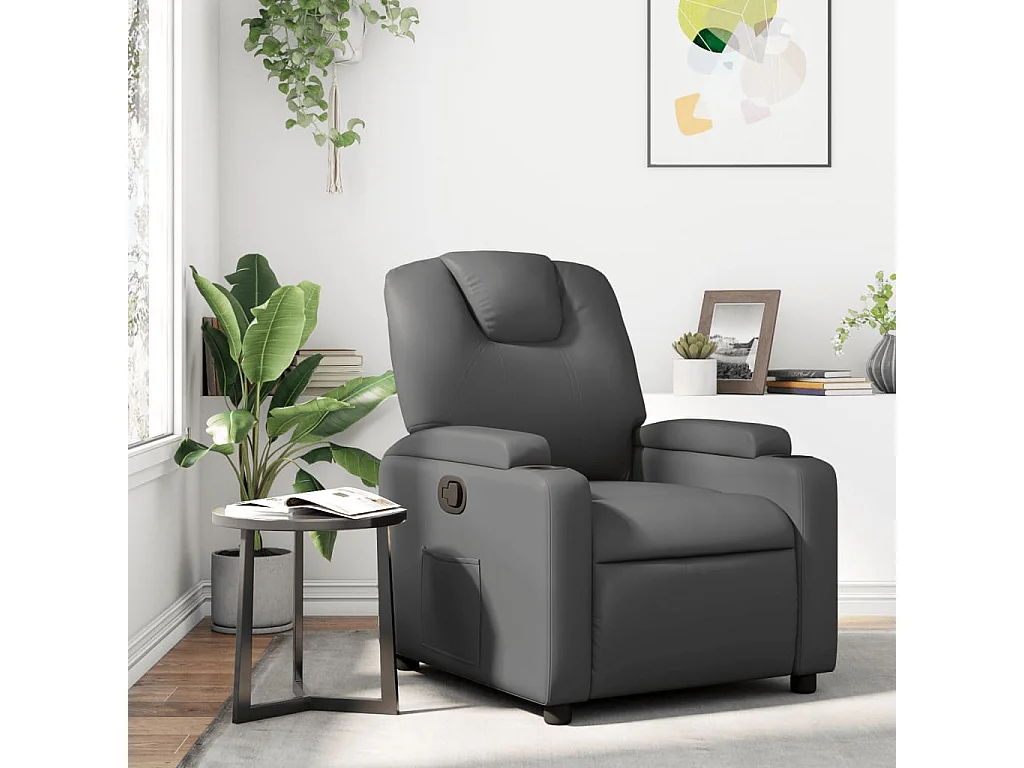 Fauteuil inclinable Gris Similicuir REO92912