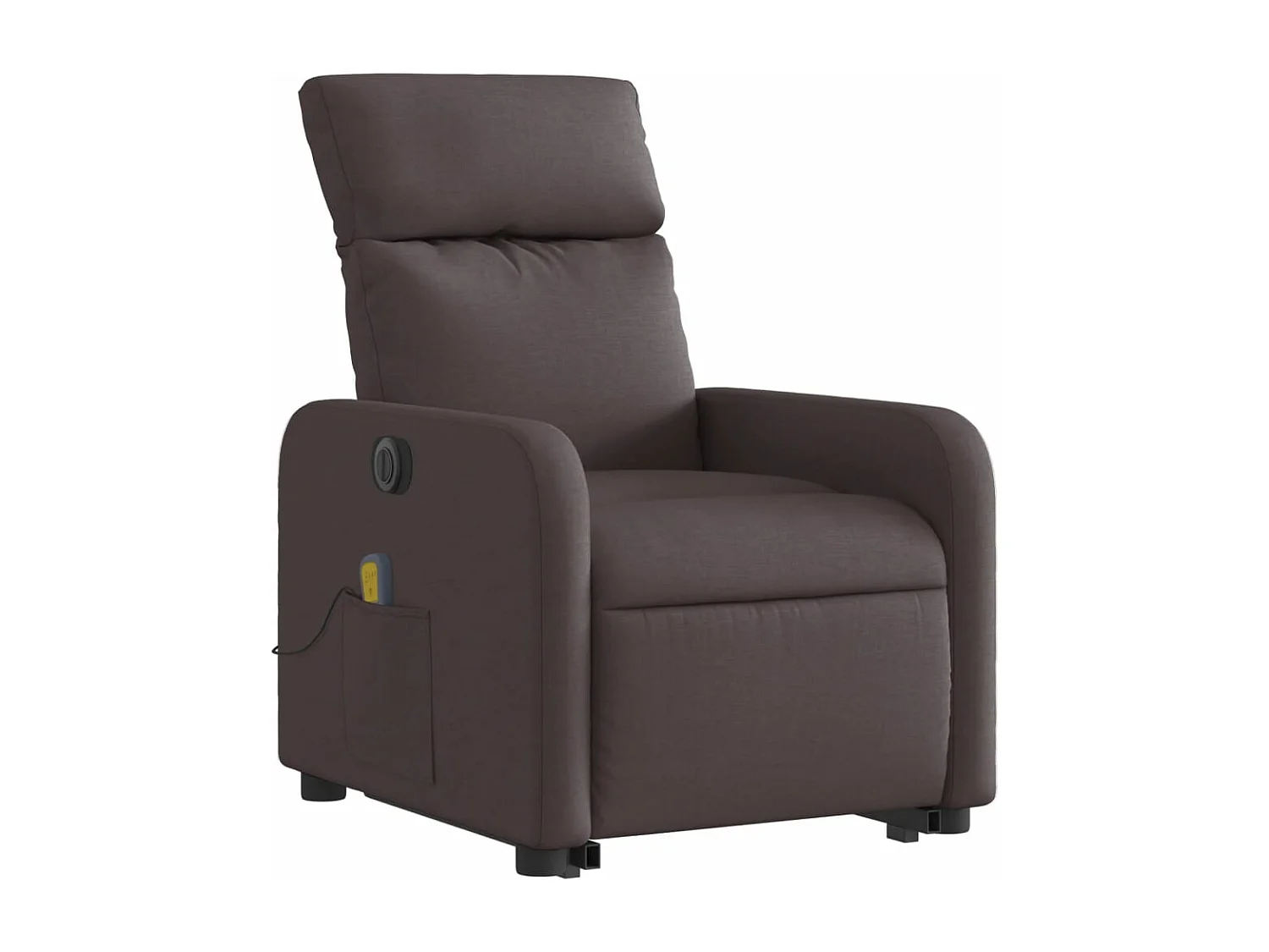 Fauteuil inclinable de massage électrique Marron foncé Tissu REO11342
