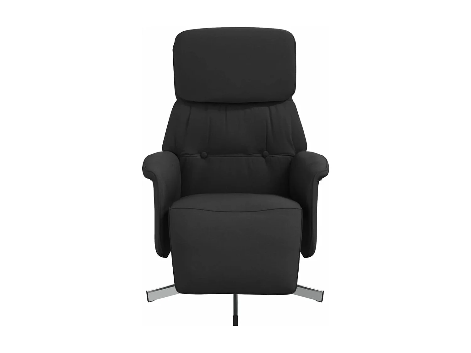Fauteuil verstelbaar met voetensteun stof zwart NL970052