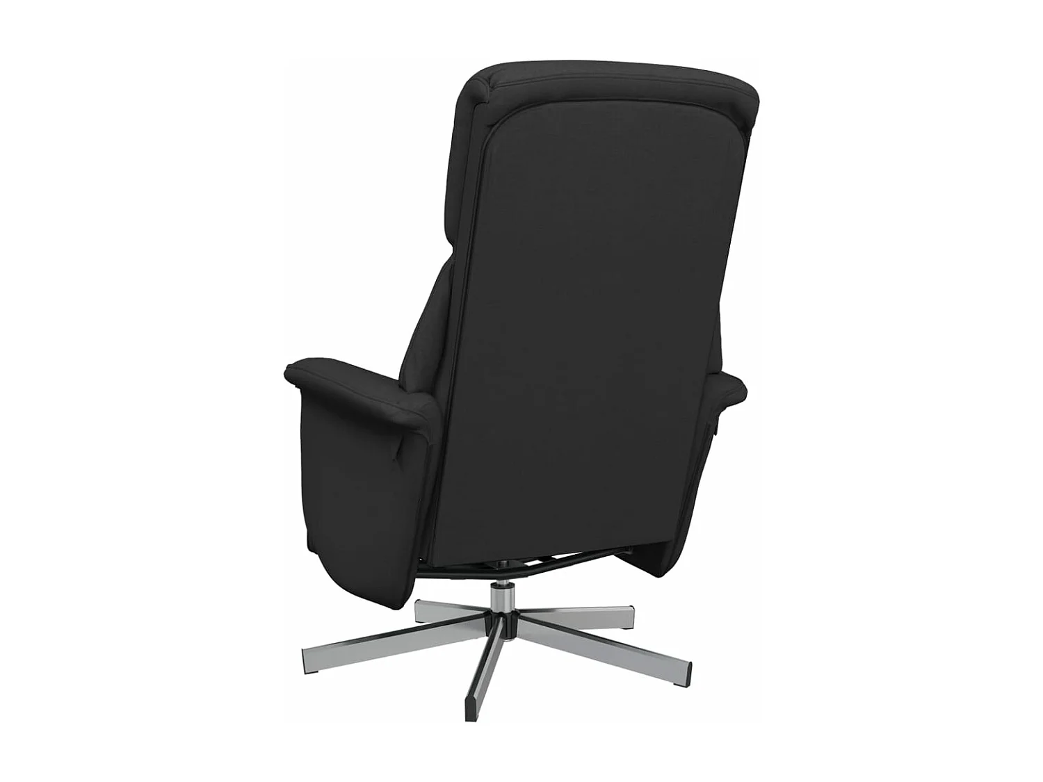 Fauteuil verstelbaar met voetensteun stof zwart NL970052