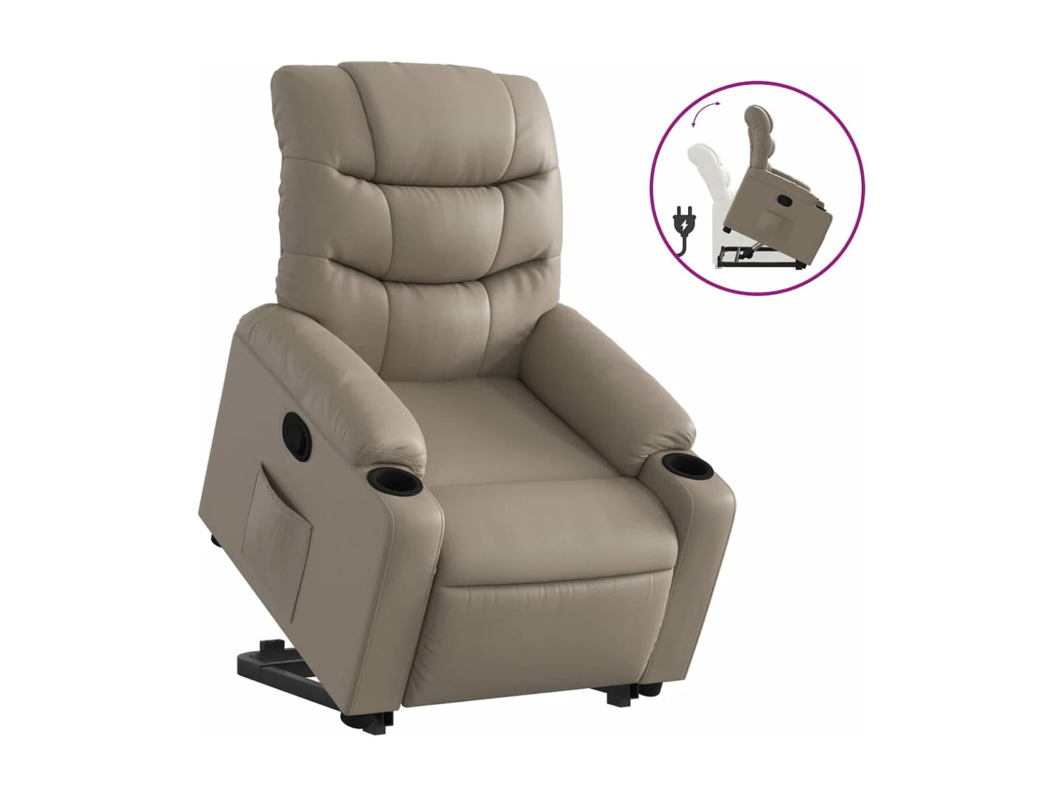 Fauteuil inclinable Cappuccino Similicuir REO10194