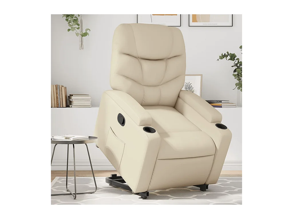 Fauteuil inclinable Crème Similicuir REO35785