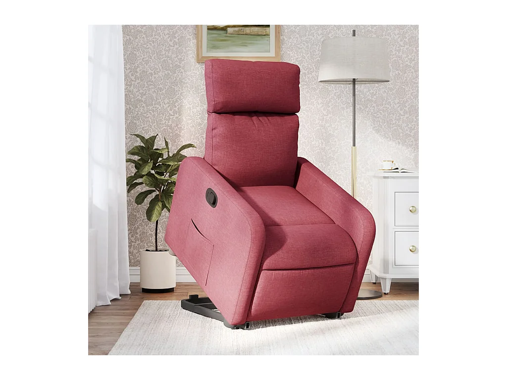 Fauteuil inclinable rouge bordeaux tissu REO51805