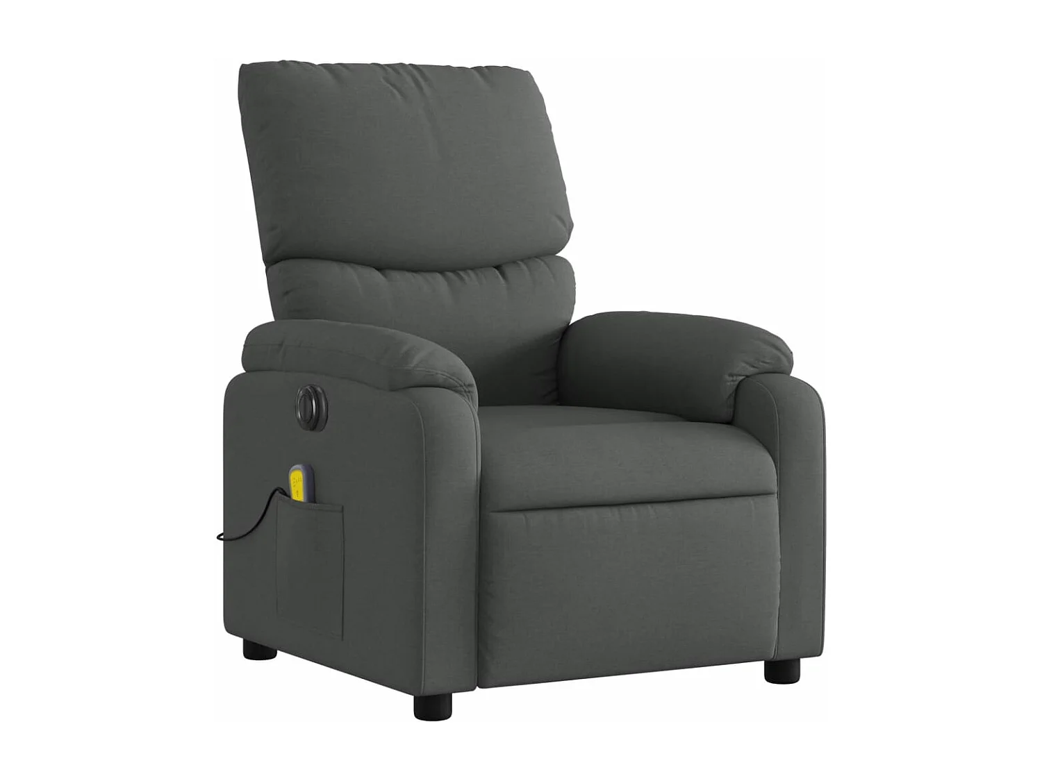 Fauteuil inclinable de massage électrique gris foncé tissu REO47639