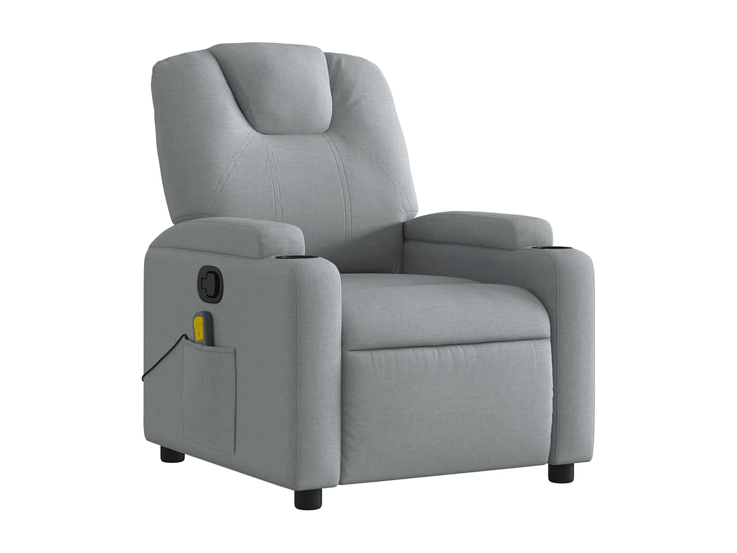 Fauteuil de massage inclinable Gris clair Tissu REO96389